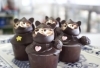たぬきケーキ 葉っぱ付き(銀カップ) バッグチャーム minatsu