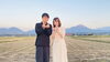 大山をバックに「今どきのハート」でハイポーズ！！「変な夫婦[米子占い・仕事相談]」