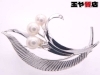 2787 ミキモト パールブローチ 真珠 3玉 シルバー ちいさめ MIKIMOTO - ミキモト ブローチ パール 真珠 5.8-6.4mm シルバー