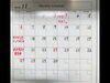 「１１月の予定!」