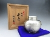錫 茶壺 茶道具 （錫半 上錫 茶壺 茶器 茶道具 茶筒 骨董 置物 飾物 