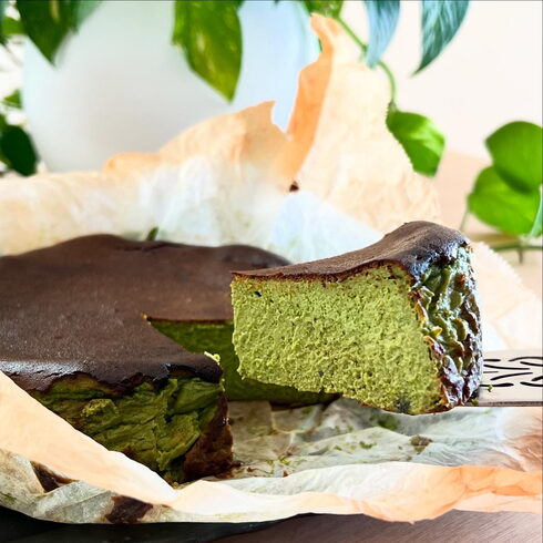 糀抹茶バスクチーズケーキ「3月レッスン募集中 // 岩出市糀スイーツ・シフォンケーキの教室」