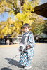 吉備津神社にてロケ撮影「問屋町レンタル着物　七五三の撮影　土日もお子様たちで店内は賑やかです」