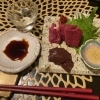 宇都宮市県庁前近く、拠り所　たけひろ　レバー馬刺し