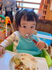 「遊んだ後の給食、最高だね♡」