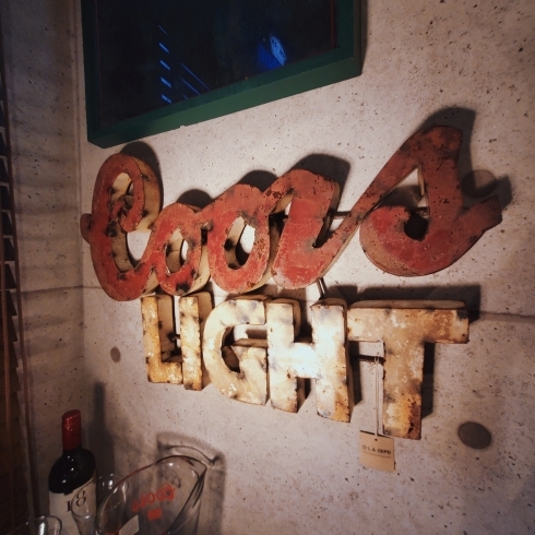 COORS LIGHT』文字の3Dメタルサイン【千葉、鎌ケ谷大仏から徒歩3分