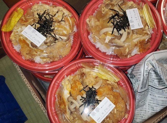カツ丼　972円（税込）「テイクアウトやってます！【美味しいうなぎ　新鮮な魚を使った絶品寿司】」