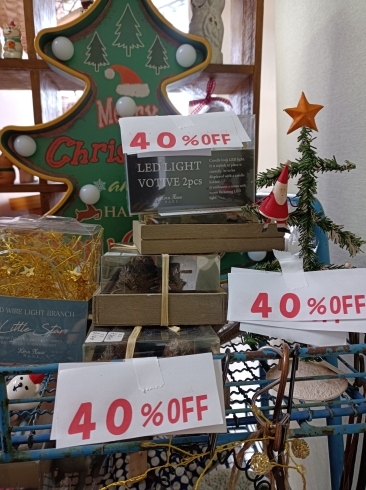 クリスマス商品「今日からクリスマス商品40%OFF」