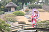 後楽園で成人式のロケ撮影です。「問屋町レンタル着物　本日はロケ撮影　2023年成人式に向けての準備中　」