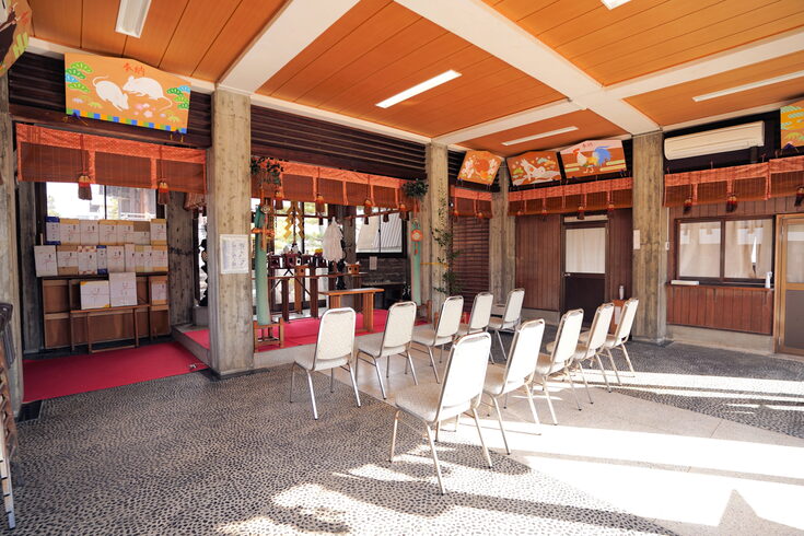ご祈祷は空調完備の拝殿内で「年末年始の行事のお知らせです♪」