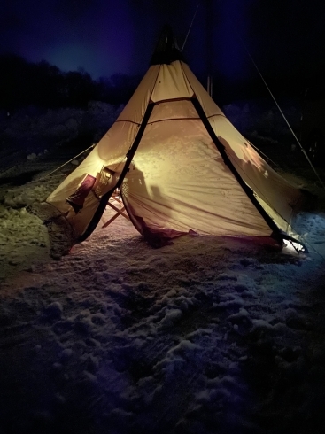 テントはヘルスポートのパスヴィクです「冬キャンプ行きました」
