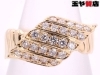 スタージュエリー 美品 ダイヤ 0.08ct ダイヤ0.01ct 星 2個 三日月