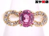 「ドクターコパ 美品 ピンクサファイヤ 0.52ct ダイヤ 0.07ct デザイン リング 3号 K18YG イエローゴールド ピンキーリング販売中！ 玉や質店 千葉 市川市 本八幡」