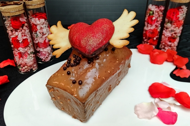 パウンドケーキ「バレンタインデーに最適★スイングハートパウンドケーキ」