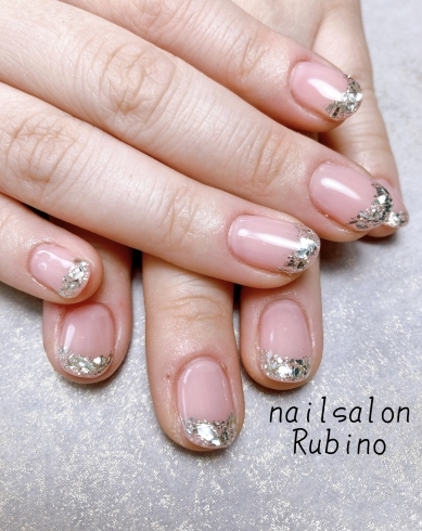 「人気のガラスフレンチ【札幌市南区川沿 ネイルサロン nailsalon Rubino】」