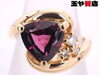 「タサキ 美品 ガーネット ダイヤ 0.06ct デザイン リング 10号 K18YG イエローゴールド 販売中！ 玉や質店 千葉 市川市 本八幡」