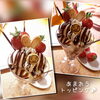 ある時だけの～あまおうトッピング☺「温かい珈琲やカフェオレ、ココア等とパフェが人気です☺」