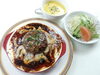 ホワイトソース＆デミグラスソースのハンバーグドリア「   ○・。＊　週替わりアザレアランチ　＊。・○」