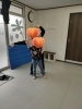 スタッフと一緒に準備運動(^^♪「運動をしよう(≧▽≦)」