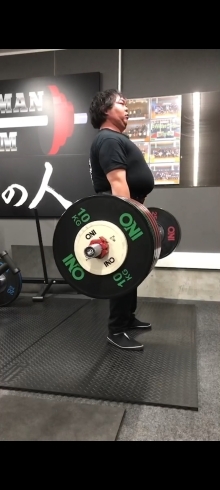 樋口様　デッドリフト220kg3ﾚｯﾌﾟｽ成功！「(大田原筋トレ)アイアンマントレーニングジム」