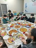 入試前のピザパーティです。33回目となります。「新学年３月７日(火)開校、中学受験全員合格」