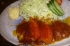 すながわポークチャップ定食(焼きトマト添え）：800円
