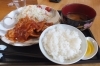 ポークチャップ：580円（ごはん、味噌汁付）
