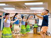 イベントシーズンに向けて熱くレッスン中「明るく豊かな表情でフラを踊りましょう!【東日本橋・馬喰横山・人形町・水天宮・浜町・小伝馬町・浅草橋エリアのフラダンス教室/初心者/経験者/女性も男性も子ども/カネフラ/男性フラ/有酸素運動/体幹トレーニング/大人の趣味/習い事】」