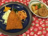 「本日のAランチは　アジフライと　肉じゃがです。」