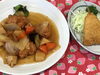 「本日のAランチは　とりからの酢豚風」