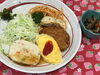 「本日のAランチは　牛肉コロッケと豆腐ハンバーグ」
