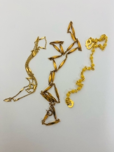 18金のアクセサリー高価買取いたしました。「金相場高騰↑↑。金を高く売るなら買取大吉トライアル那須塩原店へお任せ下さい。」