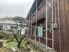 「一面足場及びスレート洗浄」