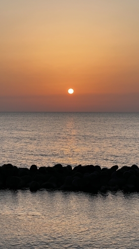 笹川流れの夕陽「夕陽」
