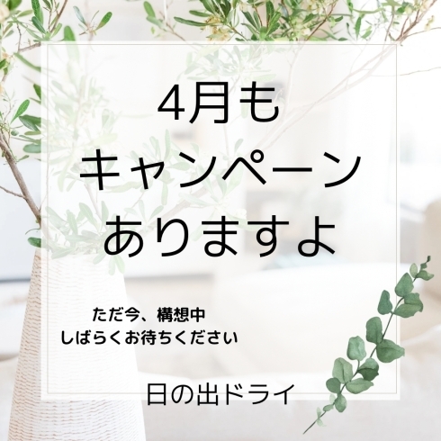 キャンペーン予告「春になりましたね」