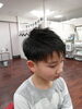 横も後ろもスッキリのツーブロックスタイル「出雲市の理容バーバーパパで！おすすめの子供カット❢」