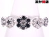 「ポンテヴェキオ 美品 ブラックダイヤ 0.25ct ダイヤ0.20ct フラワー デザイン リング 9号弱 K18WG ホワイトゴールド 販売中！ 玉や質店 千葉 市川市 本八幡」