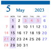 ５月のカレンダー「2023年5月の定休日のお知らせです。」