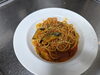 茄子とベーコンのパスタ　980円「大人気なトマトスパゲッティ」