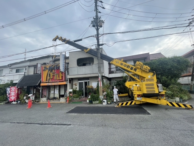 「看板撤去作業」