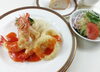 海老と新玉ねぎのフリット　チリソース「   ○・。＊　週替わりアザレアランチ　＊。・○」