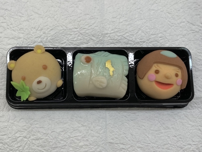 上生菓子　金太郎セット3ケ入「こいのぼりや金太郎の上生菓子♪」