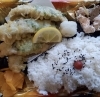 「明日の日替り弁当はイワシの梅しそ天」