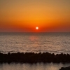 日本海の夕日「#特別便　笹川流れ夕暮れクルーズ#  4月29日(土)PM 5時40分出航　」
