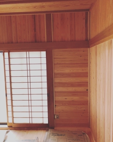 茨城県産材のアトピーキラーの杉の板を使用しました。「県産材を使った木の温もりを感じるリフォーム」