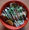 「明日の日替り弁当はお魚照り焼きマヨ丼」