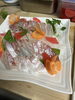 お造りにしました「釣った魚持ち込み捌き料理依頼ありました」