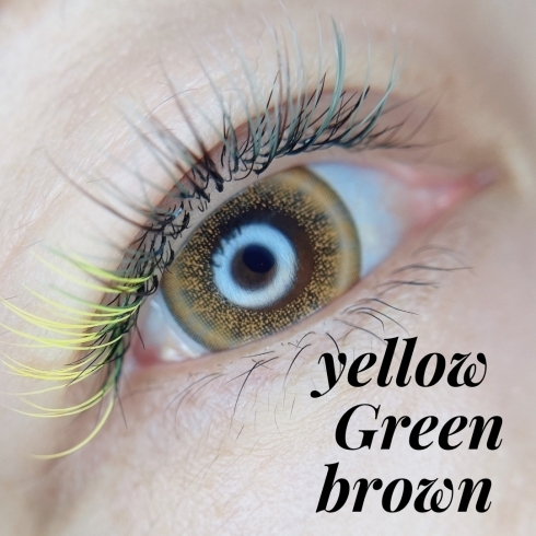 yellow×Green×brown３色ミックス「yellow &Green &brown ３色カラーで超可愛い」