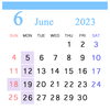 6月のカレンダー「2023年6月の定休日のお知らせです。」