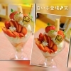 白い子はけんたろうではありませんが、これまた美味✨「けんたろうパフェ大人気です☺」